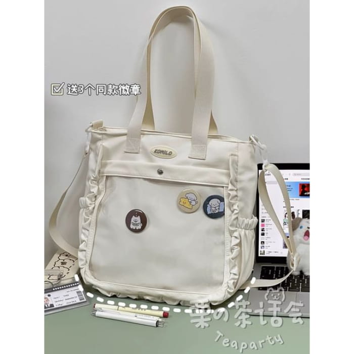 Logo PVC Panel Tote Bag / Charm / Set - Without - Off-White