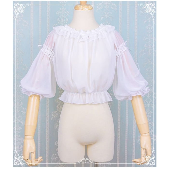 Lolita 3/4-Sleeve Chiffon Blouse