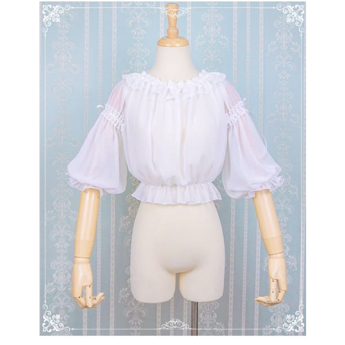 Lolita 3/4-Sleeve Chiffon Blouse