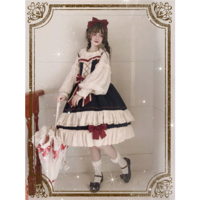 Lolita Bow Strappy A-line Dress / Blouse / Set