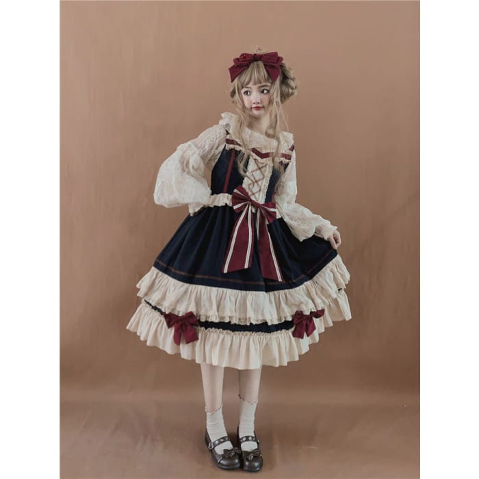 Lolita Bow Strappy A-line Dress / Blouse / Set