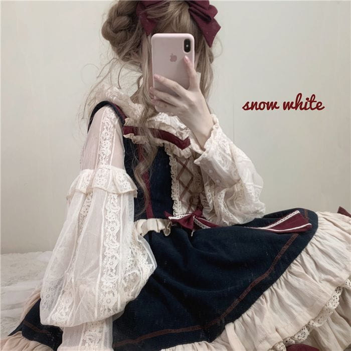 Lolita Bow Strappy A-line Dress / Blouse / Set