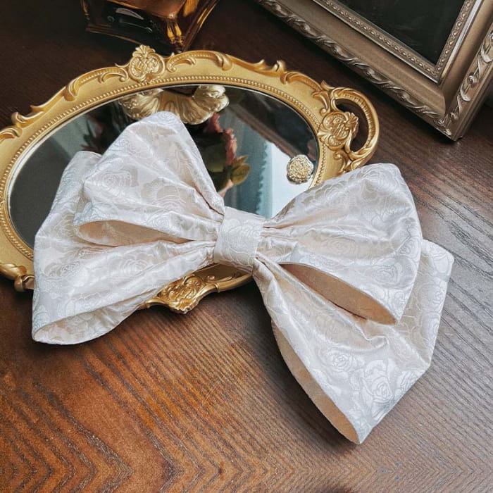 Lolita Bowknot Clips Hair Accessories - Apricot / One Size