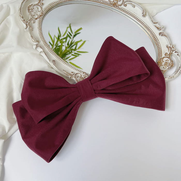 Lolita Bowknot Clips Hair Accessories - Wine Red / One Size
