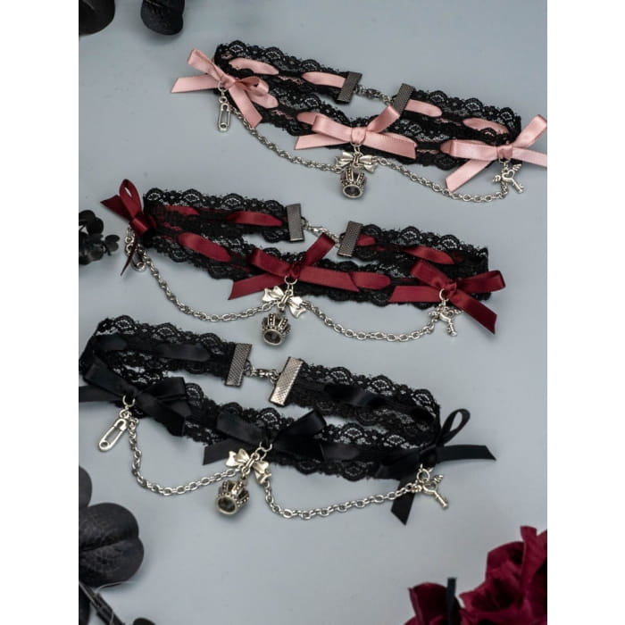 Lolita Bowknots Gothic Choker