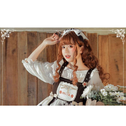 Lolita Cow Print Overall Dress