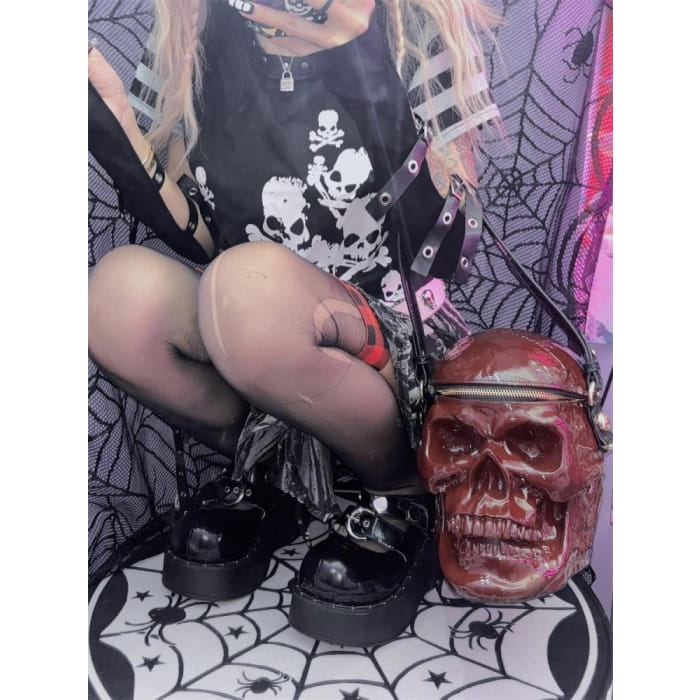 Lolita Gothic Punk Skull-shaped Tote Bag