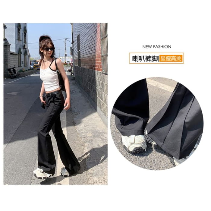 Low Waist Flared Dress Pants (Various Designs)