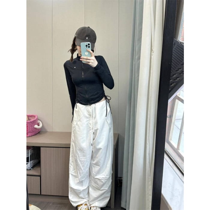 Low Waist Plain Wide Leg Pants (Various Designs)