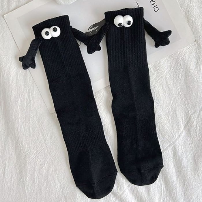 Magnetic Hands Socks Set - of 2 Pairs - Black / One Size