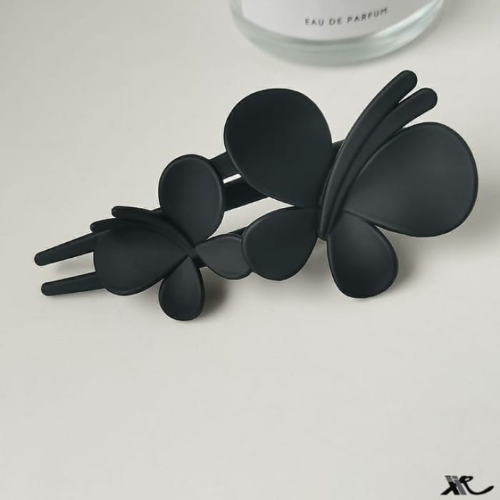 Matte Butterfly Resin Hair Clip - 09 - Black / One Size