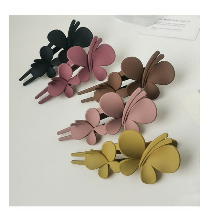 Matte Butterfly Resin Hair Clip