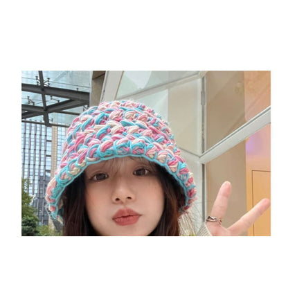 Melange Knit Bucket Hat - Hats