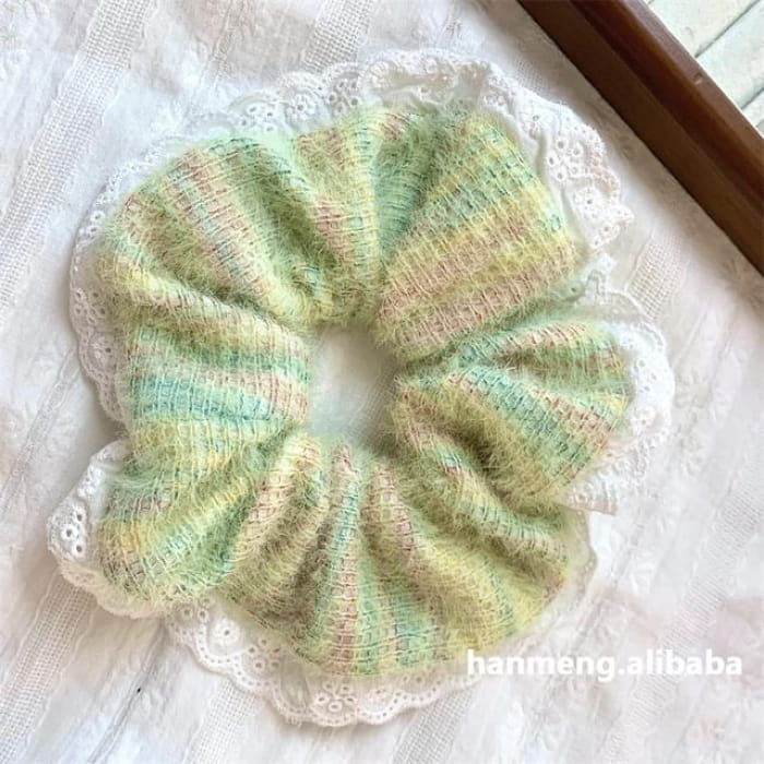 Melange Scrunchie - Green / S