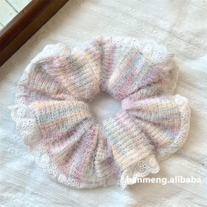 Melange Scrunchie - White / S