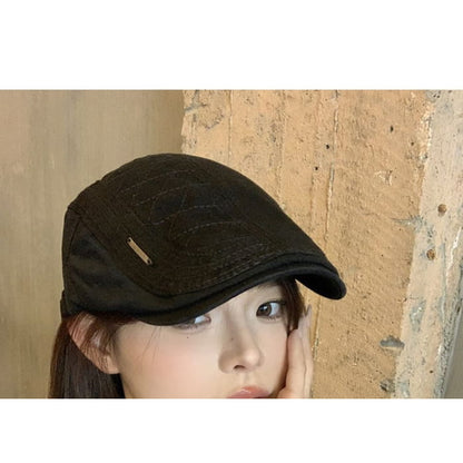 Metal Bar Flat Cap