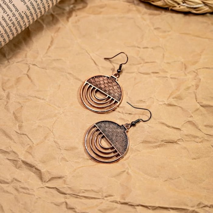 Metal Drop Hook Earring - 1 Pair - E6051-2 - Coffee