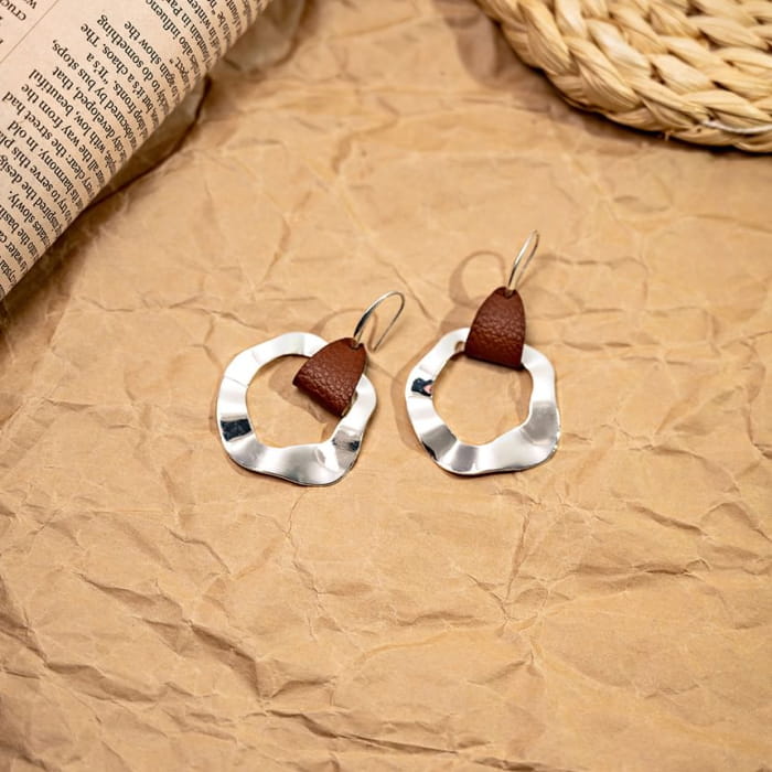 Metal Drop Hook Earring - jewelry