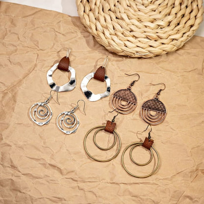 Metal Drop Hook Earring - jewelry