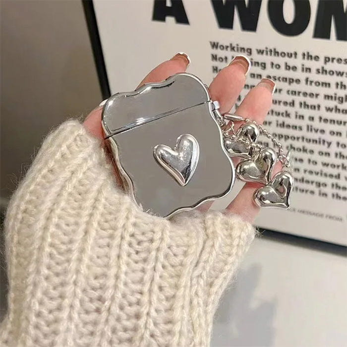 Metal Heart Airpods Case - AirPods