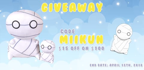 Mii-kun Mummy Plush Doll Giveaway