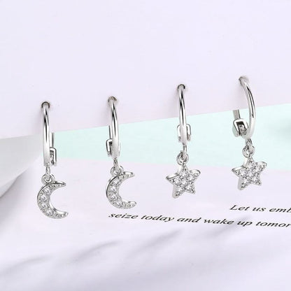 Moon / Star Alloy Drop Earring