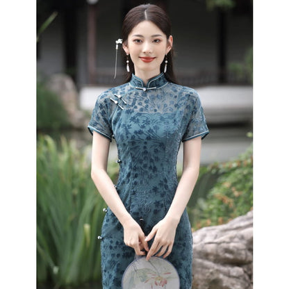 Moonflower Elegant Cheongsam - Female Hanfu