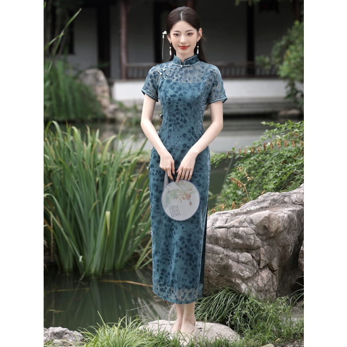 Moonflower Elegant Cheongsam - Female Hanfu