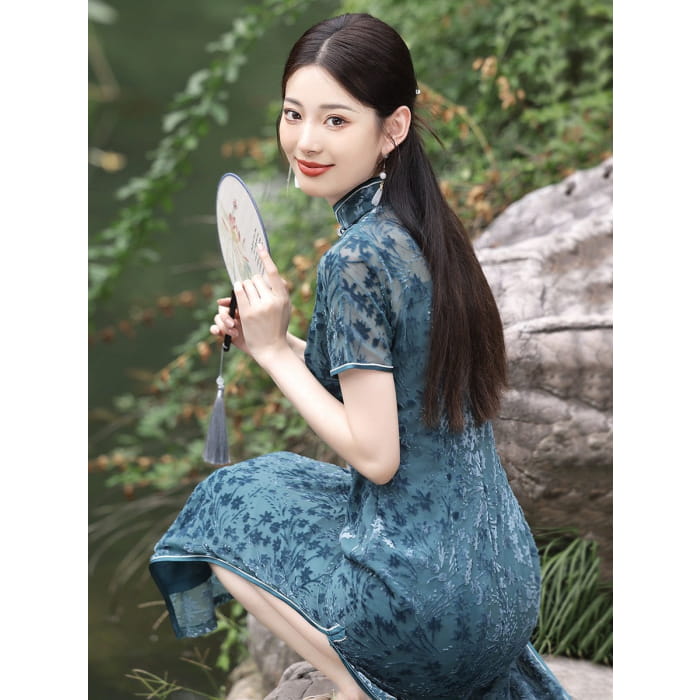 Moonflower Elegant Cheongsam - Female Hanfu