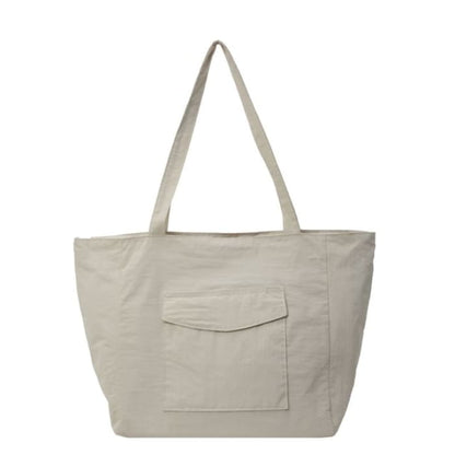 Multi-Pocket Tote Bag - Off-White / One Size