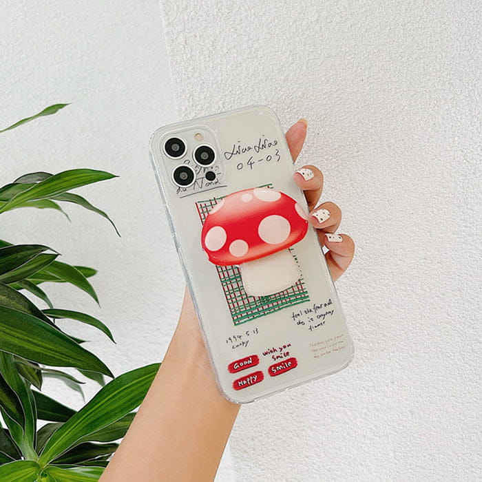 Mushroom Phone Grip Holder - Standart / Red