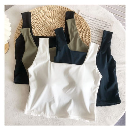 Padded Crop Tank Top