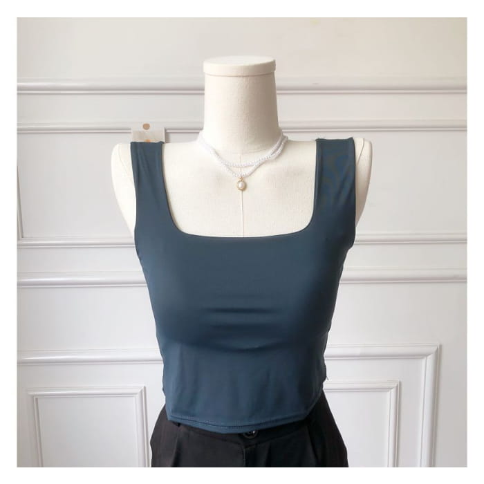 Padded Crop Tank Top