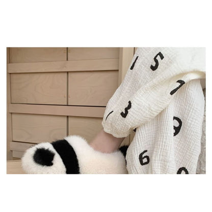 Panda Fluffy Slippers