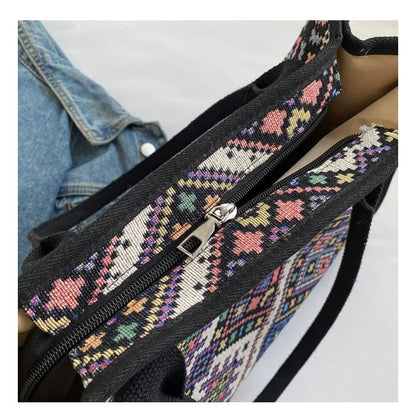 Patterned Fabric Tote Bag