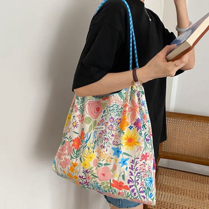 Patterned Print Tote Bag - Without Shoulder Strap - 03