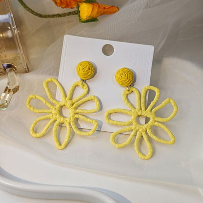 Perforated Floral Drop Earring - jewelry