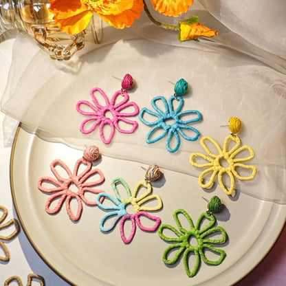 Perforated Floral Drop Earring - jewelry