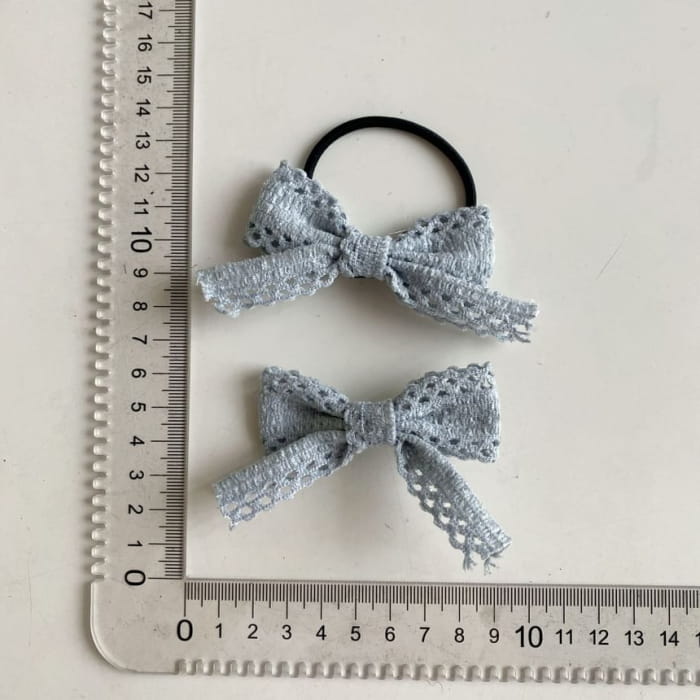 Perforated Plain Bow Hair Clip / Tie