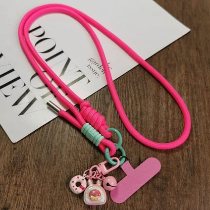 Phone Charm / Lanyard / Pad / Set - With Bell & - Pink