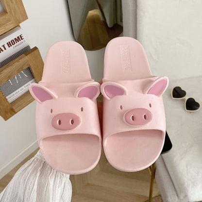 Pig Slippers - Adults - Pink / 26 To 27