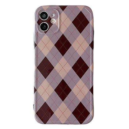 Pink Argyle iPhone Case - IPhone