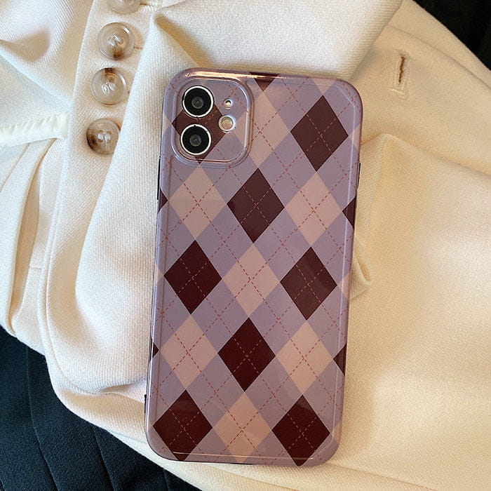 Pink Argyle iPhone Case - IPhone