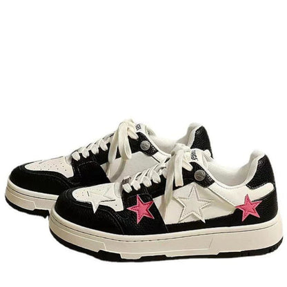 Pink Black Star Sneakers - EU35 (US5.0)