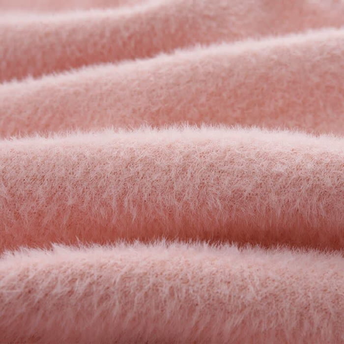 Pink Bow Knot V-neck Cardigan Sweater Slip Dress Set