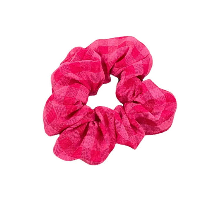 Pink Checkered Scrunchie - Other