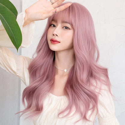 Pink Lolita Natural Long Big Wavy Wig - One Size