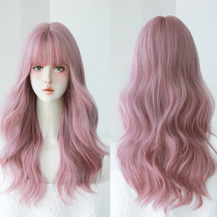 Pink Lolita Natural Long Big Wavy Wig - One Size