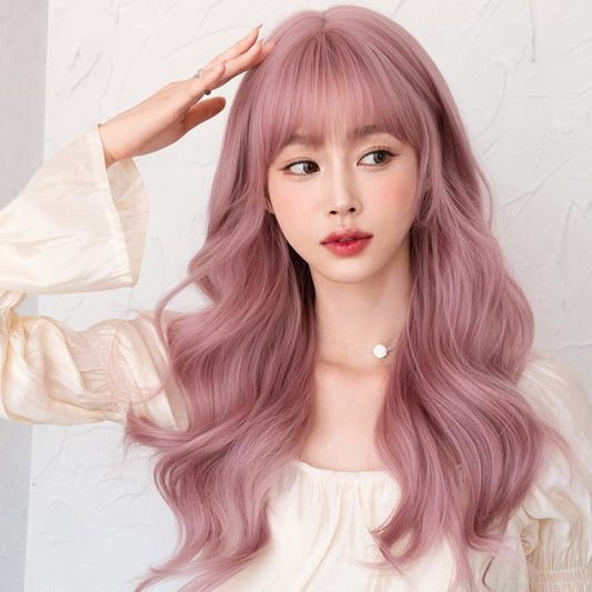 Pink Lolita Natural Long Big Wavy Wig - One Size