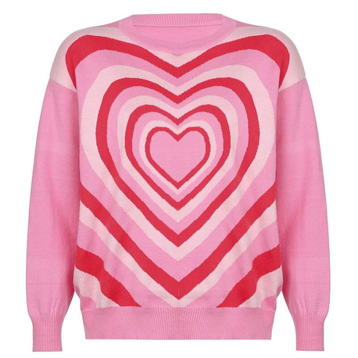 Pink Love Aesthetic Jumper - Sweater